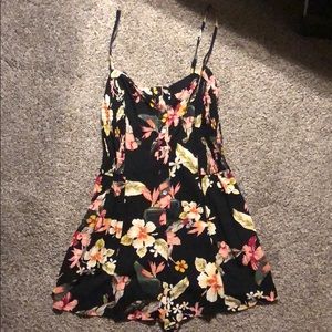 Black Floral Romper